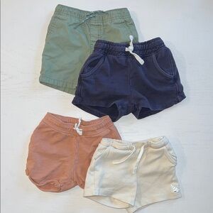 H&M Zara Toddler Boy 12 18 months Bundle Short Set - Green, Navy, Orange, Cream